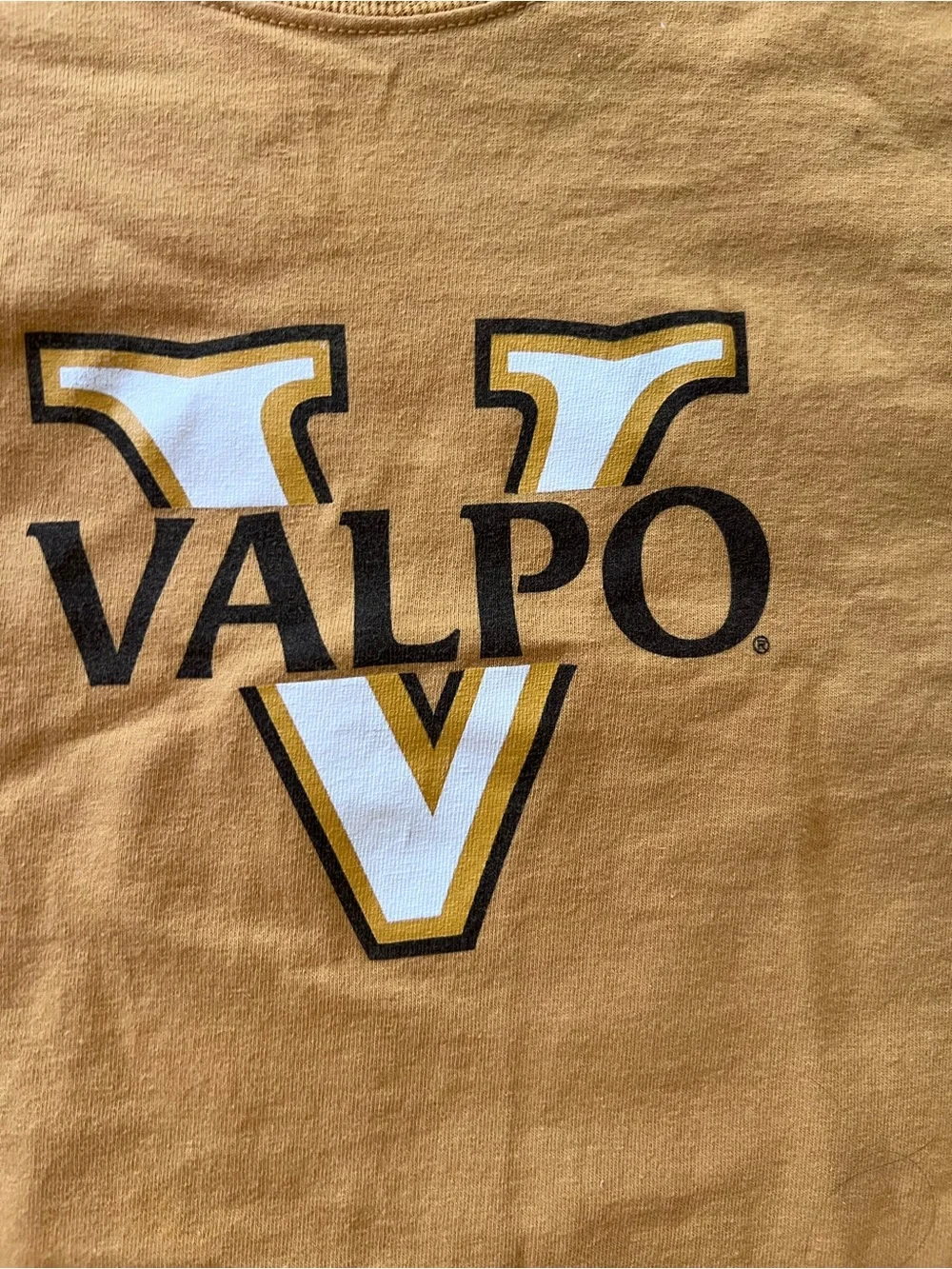 Vintage Jansport Gold Valpo V Graphic Tee - Men's Short Sleeve